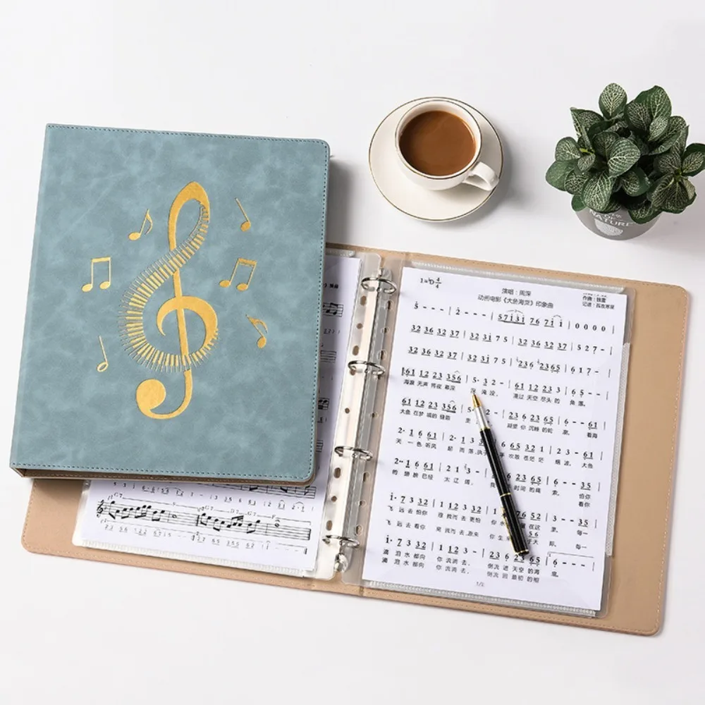 

Flexible Loose Leaf Music Score Folder Detachable 20 Pages Piano Music Sheet File Folder Writable Fits Letter Size