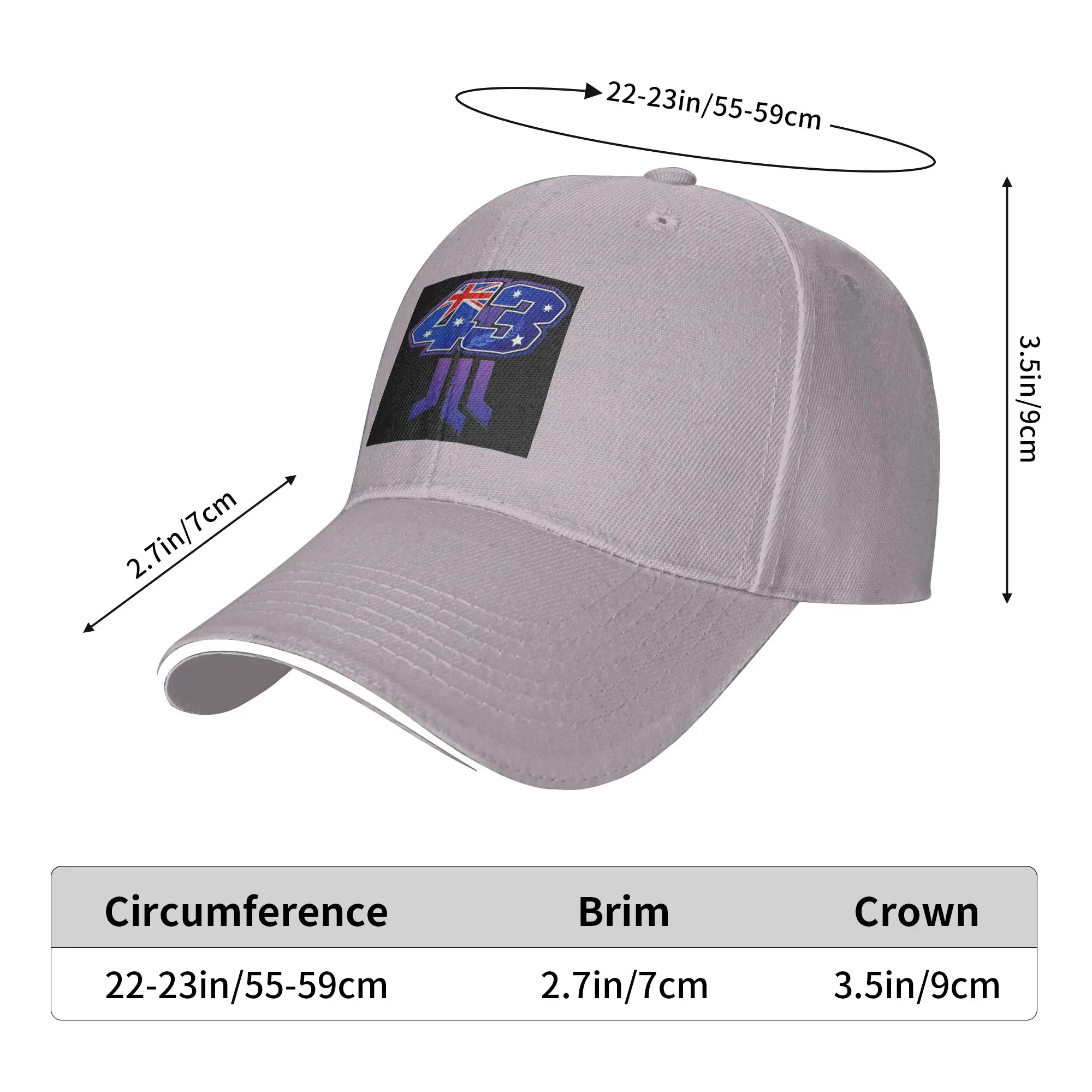 Jack Miller Number 43 Cap Casual Baseball Caps Adjustable Hat Hip Hop Summer Unisex Baseball Hats Customizable