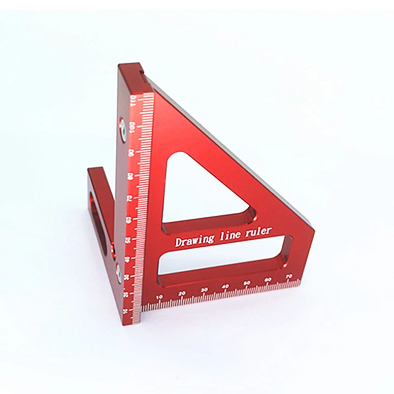 Houtbewerking Vierkante Gradenboog Aluminium Verstek Driehoek Liniaal Hoge Precisie Lay-Out Meetinstrument Voor Ingenieur Timmerman