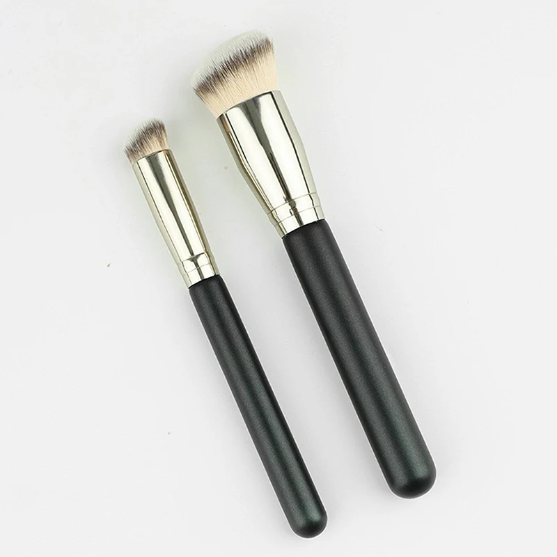 1 Stuks Zwarte Vrouwen Professionele Make-Up Borstels Concealer Poeder Blush Vloeibare Foundation Gezicht Make-Up Borstel Gereedschap