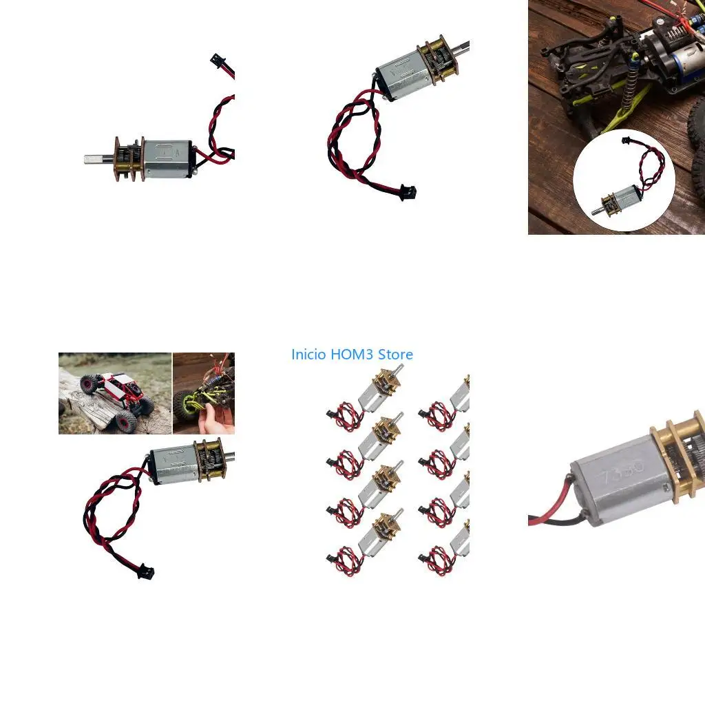 A5YD 8Pcs N20 Small Metal Gear Motor With 3MM Shaft Gearboxes Full Metal Gear Reducer Motor For Small Machinery Applications