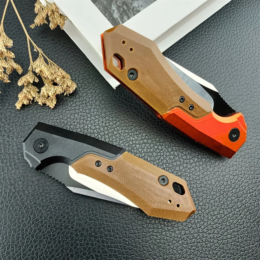 KS 7851 Launch 19 Assisted Pocket Folding Knife D2 Steel Blade Aluminum Alloy +G10 Handles Outdoor Camping Hunting EDC Tool