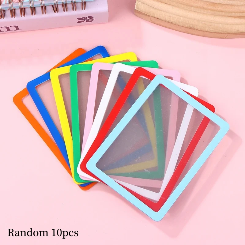 Random 10PCS Hard Edged Card Sleeve Protective Shell Plastic Material Card Sleeve Anti Fall Protective Shell Providing Protectio