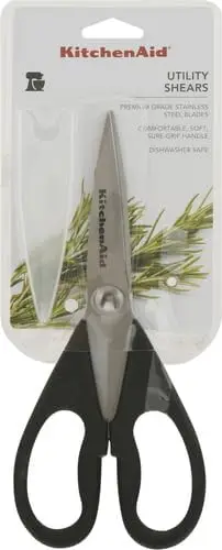 All Purpose Kitchen Shears with Protective Sheath Durable Stainless Steel Scissors, Dishwasher Safe, Soft Grip Comfort Handle, 8