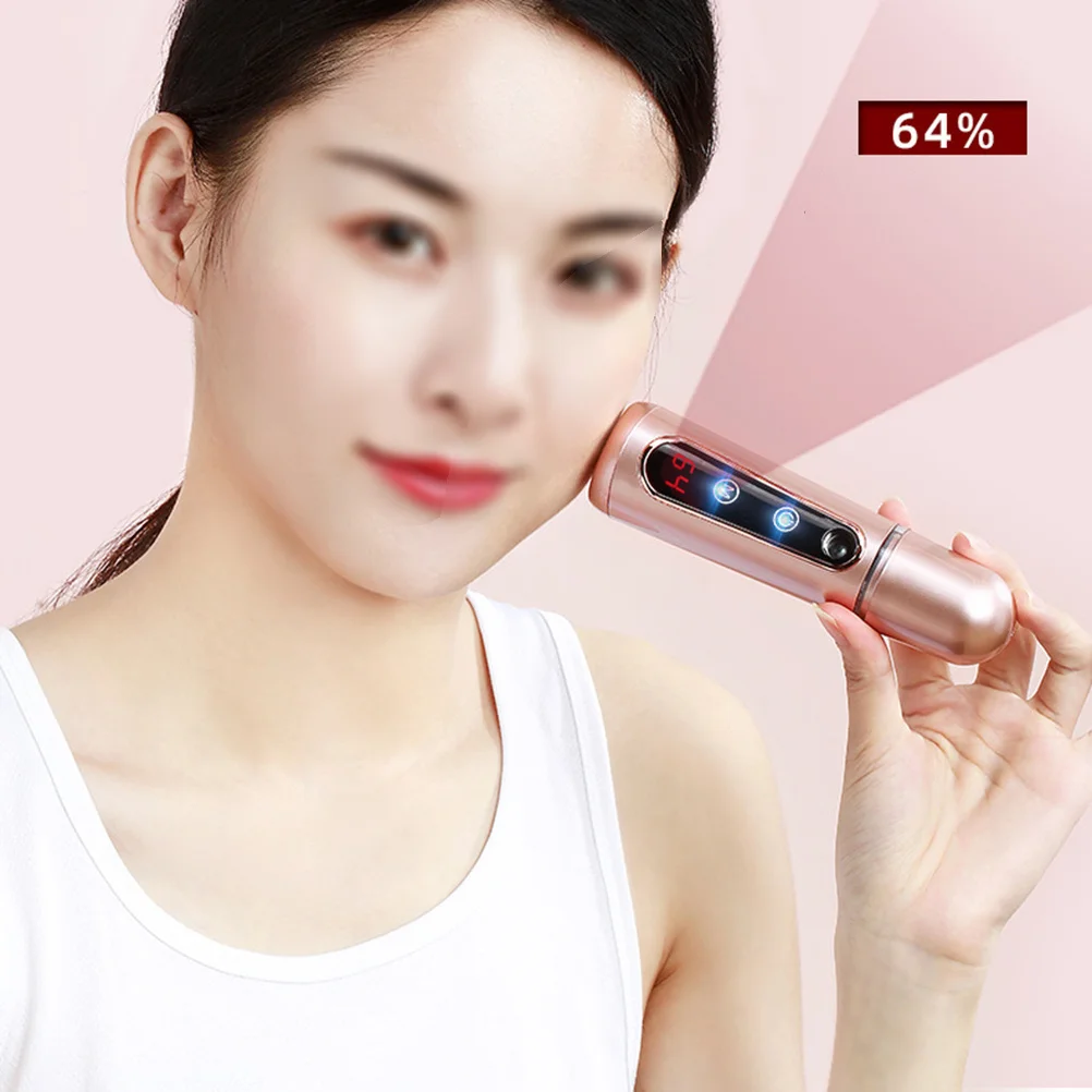 جهاز رذاذ الوجه الصغير 35 مل، جهاز تجميل نانو الانحلال لترطيب البشرة الجافة، ذهبي وردي قابل لإعادة الشحن عبر USB
