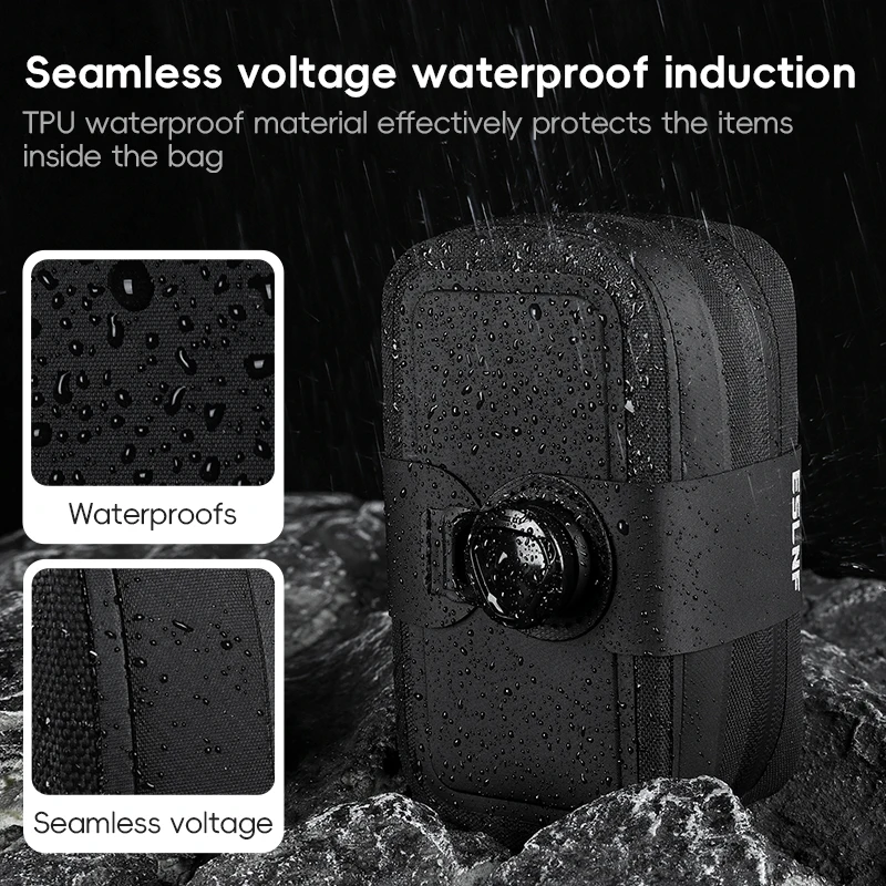 防水セルフロック自転車サドルバッグポータブル超軽量道路自転車収納袋高品質 TPU マウンテンバイクテールバッグ