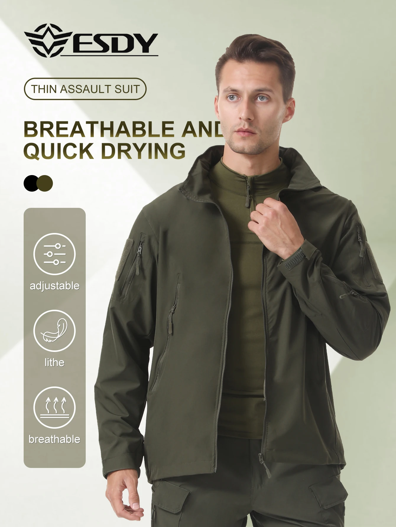 

Men's Thin Punching Jacket,Outdoor Mountaineering Clothing,Men's Flight Jacket