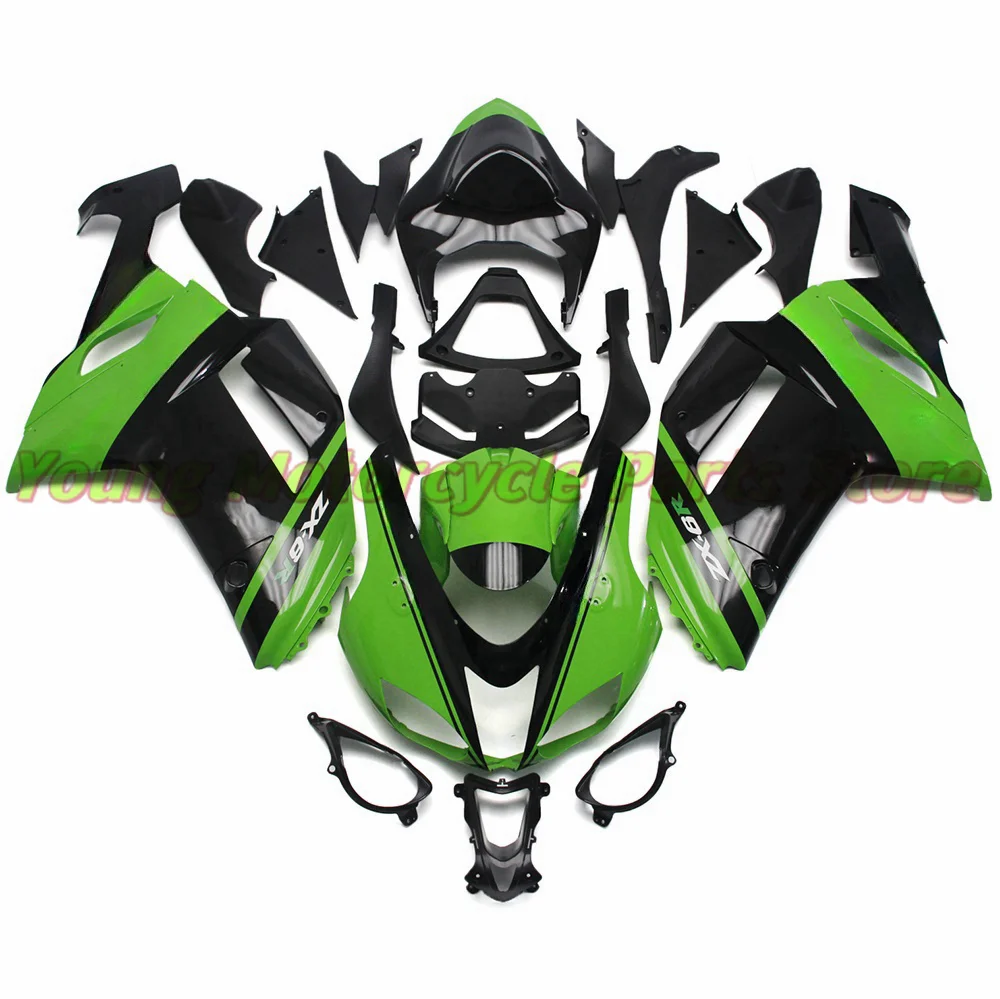 For Kawasaki Ninja ZX-6R 636 ZX600R ZX636 2007 2008 Motorcycle Fairing Exterior Accessories Graffiti Colour Change Suits