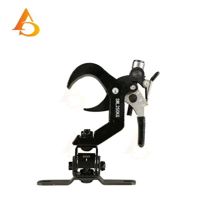 A Pair 45-60mm 250kg Moving Head Stage Lighting Clamp with Quick Lock Hook, Anderson Metal Professional Lighting Hook
