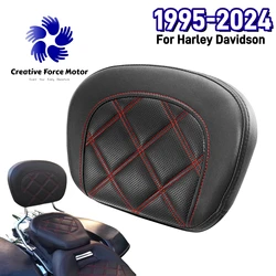 Passenger Sissy Bar Backrest Pad Motorcycles Pillion Cushion For Harley Touring CVO Street Bob Road King Electra Glide 1995-2024