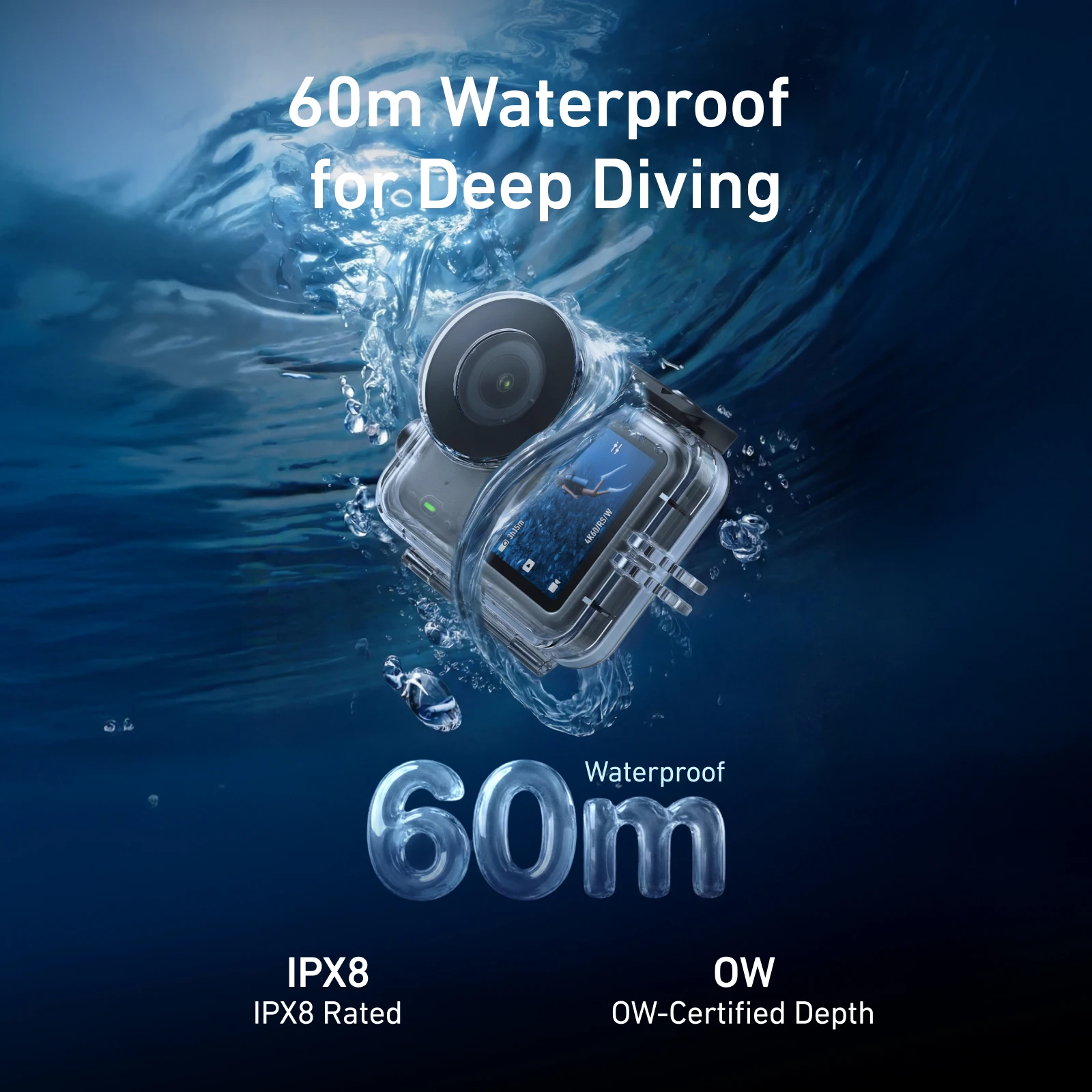 TELESIN 60M Diving Waterproof Case For DJI OSMO Nano Underwater Anti-fog Housing Cover For DJI Nano Protective Cover Case