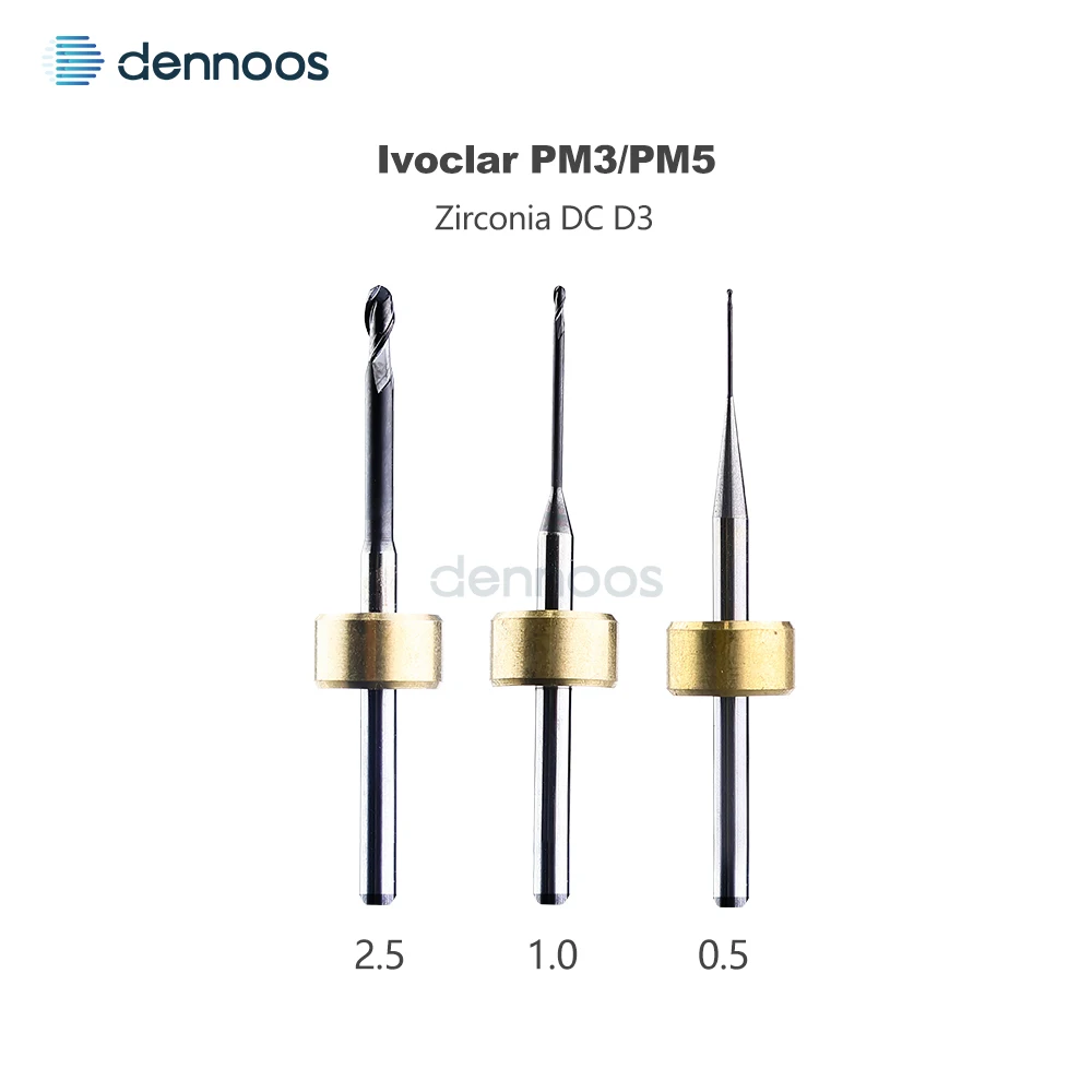 Fräser für Ivoclar PM3 PM5 Dental Lab Zirkonia Lithium Disilikat PMMA D3 Schleifbohrer Zahnarzt Fräser Werkzeuge – Detail 1