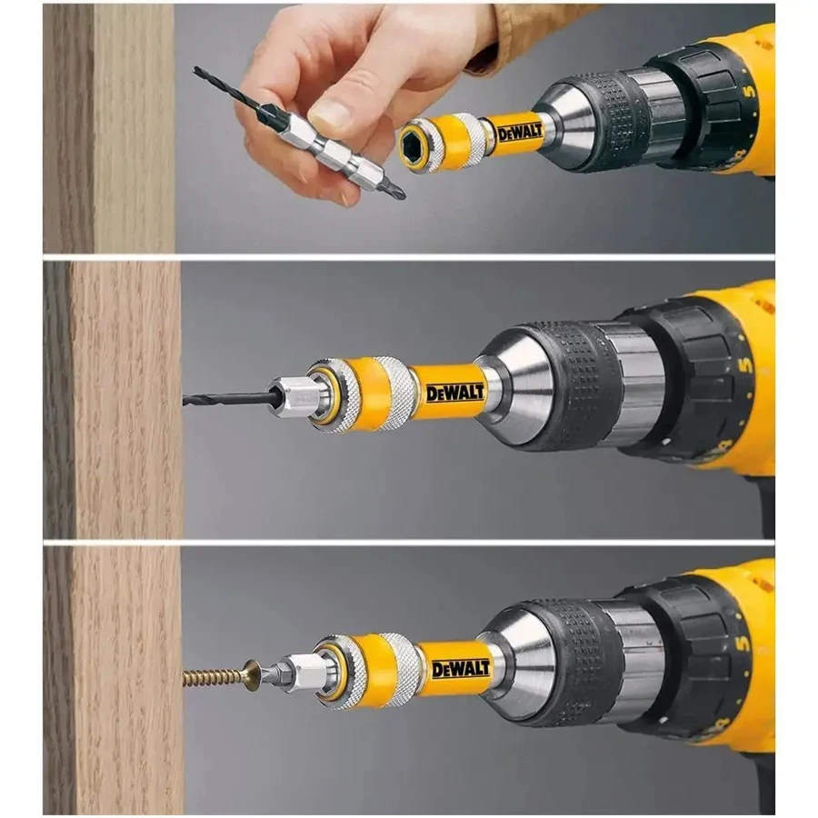 DEWALT DW2700 Drill Drive Set Drill Flip Drive Complete Unit 2 in 1 Countersink Wood Drill Bit 6mm Accessories