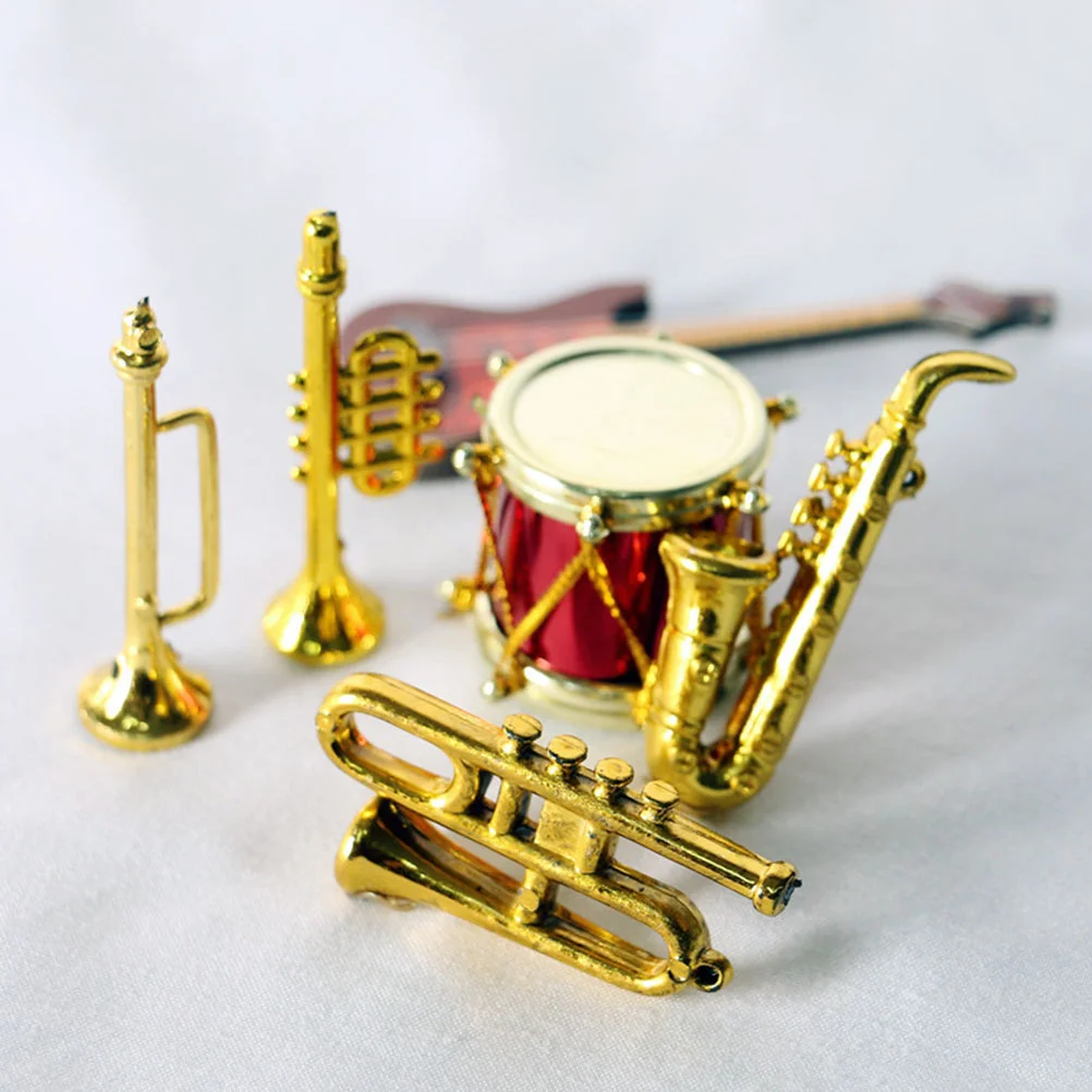 Mini Saxofoon Muziekinstrument Miniatuur Instrumenten Ornament Speelgoed Klassiek Huis Versiering Prop Model