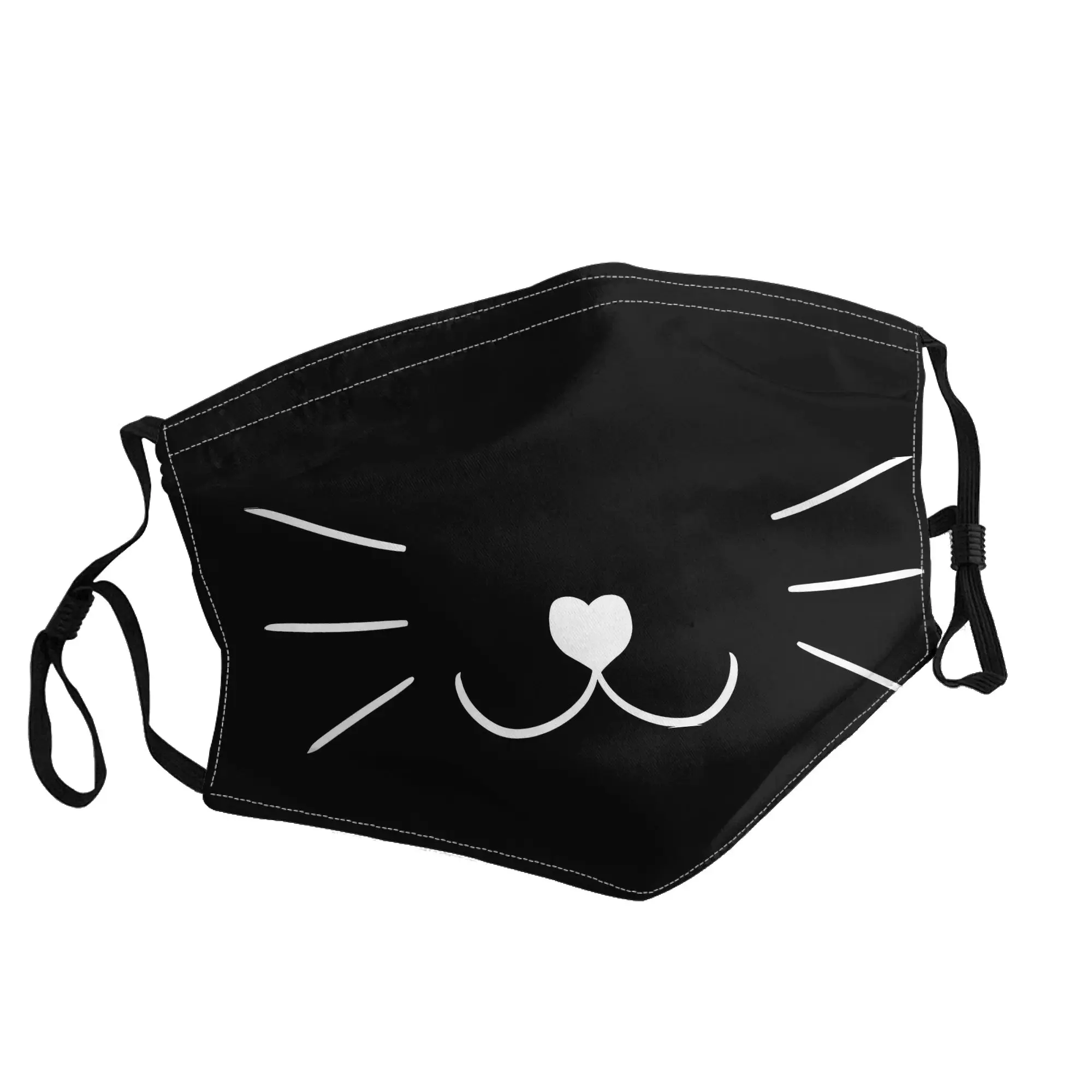 

Милая маска с изображением кота, унисекс, для улицы, модная, с принтом