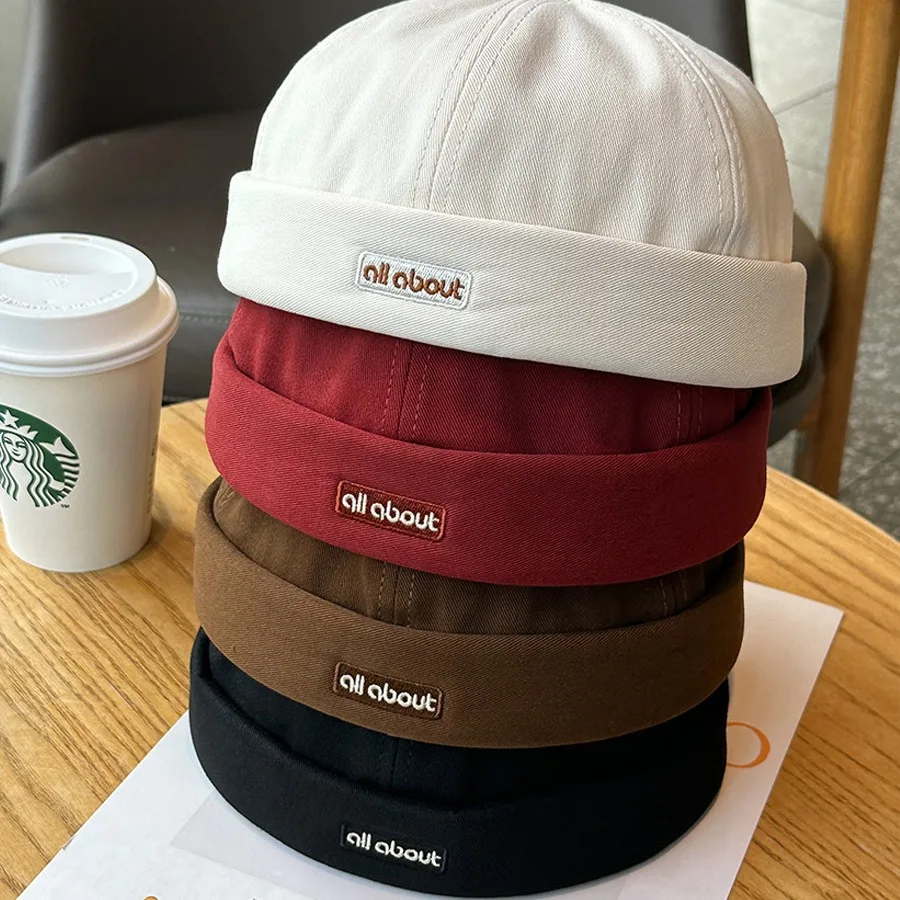 Summer Men's Guapi Hat Japanese Harajuku Style Street Trendy No Brimmed Hat Yapi Hat Landlord Hat Female for Outdoor Dailywear