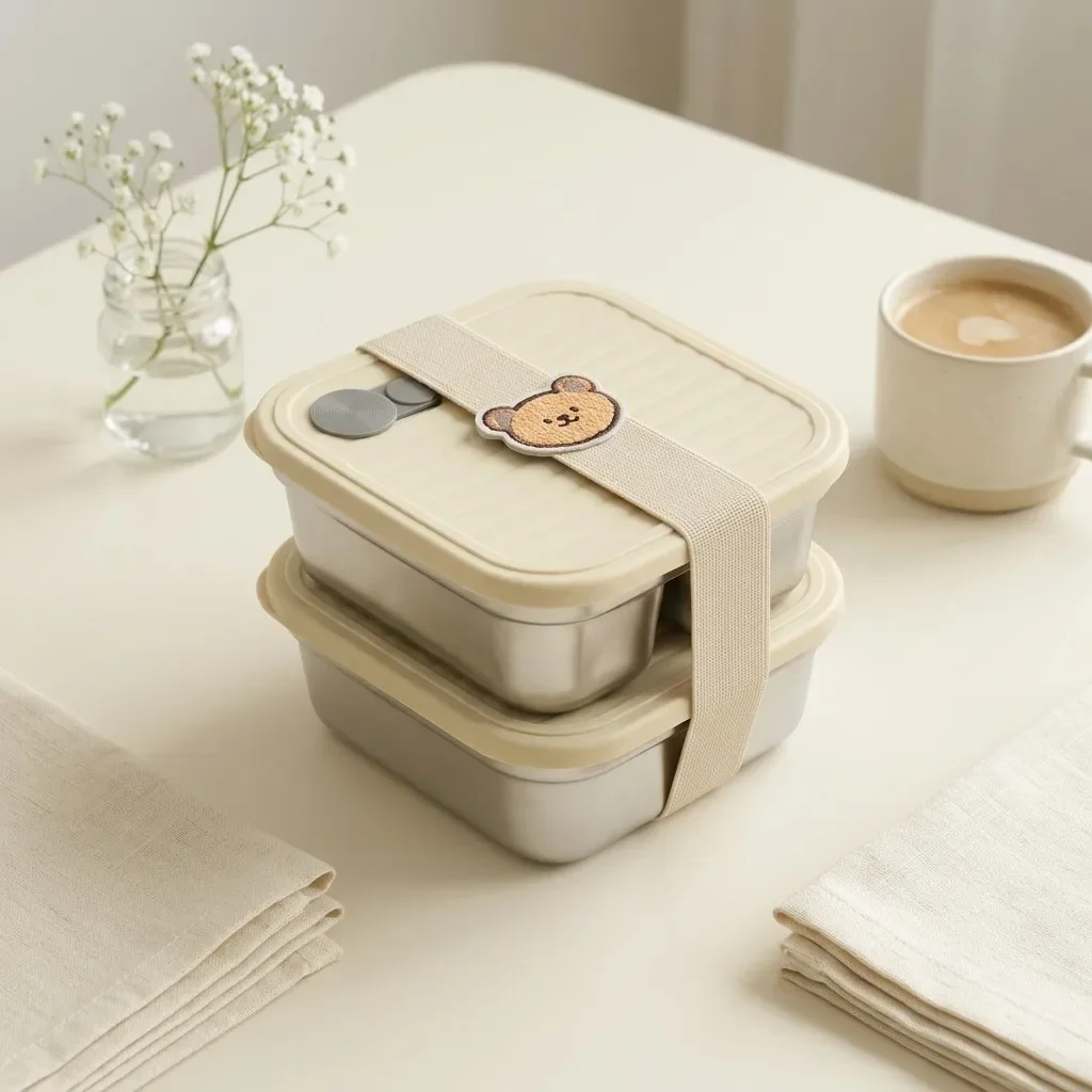 Microwave Safe 304 Stainless Steel Bento Box Leakproof Stackable Divided Lunch Box Meal Prep Food Container Kids Adult Office