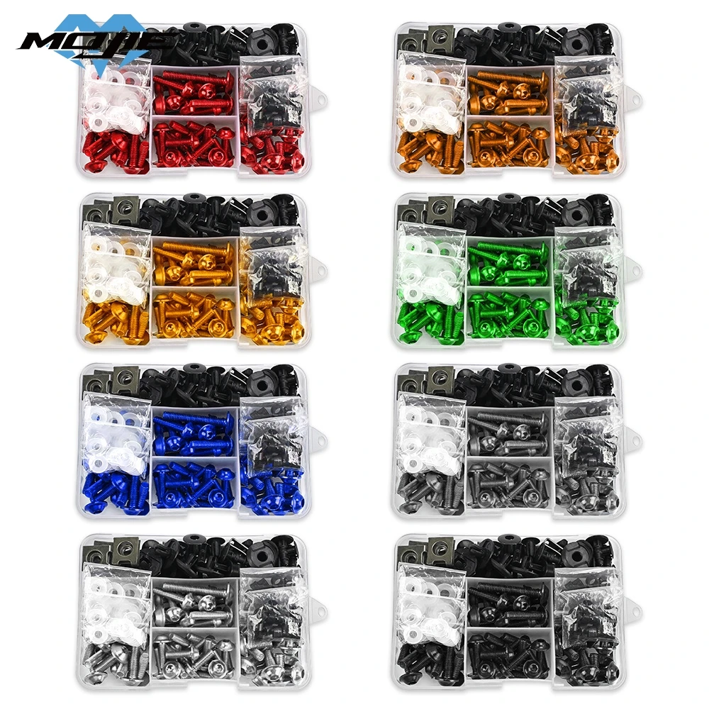 For SUZUKI GSXR 600 750 1000 K1 K2 K3 K4 K5 K6 K7 K8 K9 K10 177PCS Complete Fairing Bolts Screw Windscreen Screws Nut Fasteners