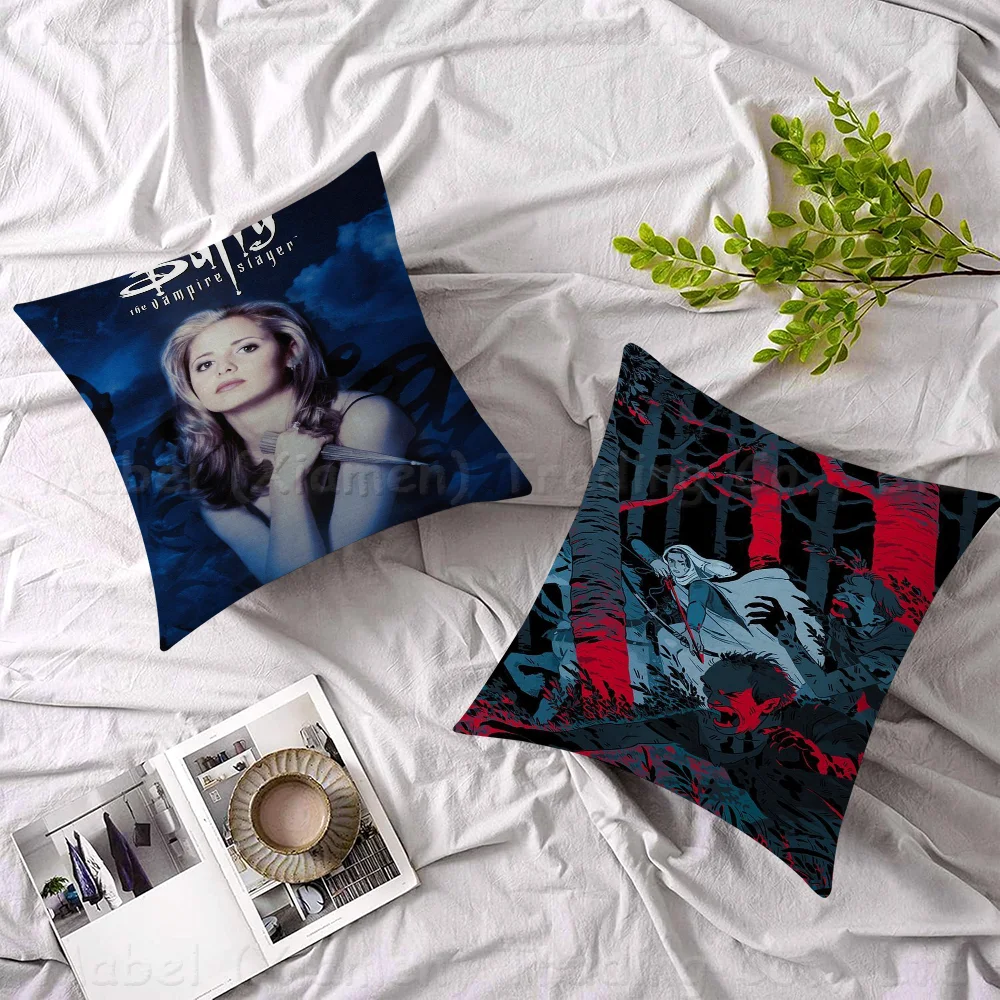 Buffy The Vampire Slayer Pillow Covers Cartoon Sofa Decorative Home Double-sided Printing Short Plush Cute Cushion Cover