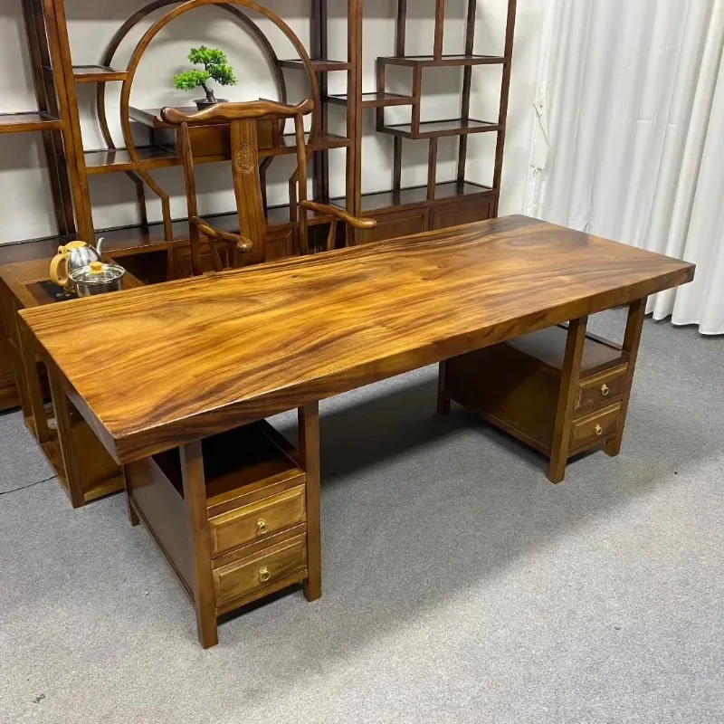 Solid wood  table tripod, large board bracket, solid wood walnut table legs