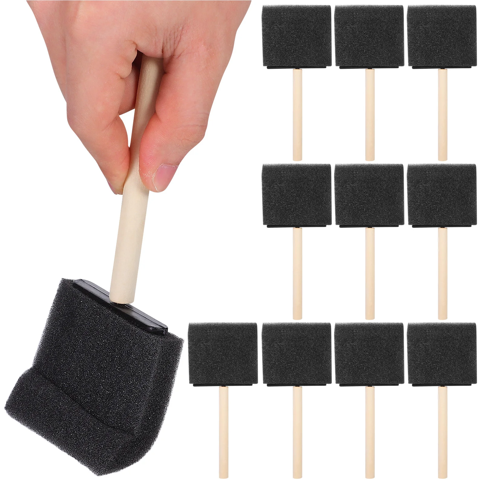 

16Pcs Kids Sponge Painting Tools Washable DIY Graffiti Brushes for Family Fun Activity Non-Toxic Soft Texture Long-Lasting