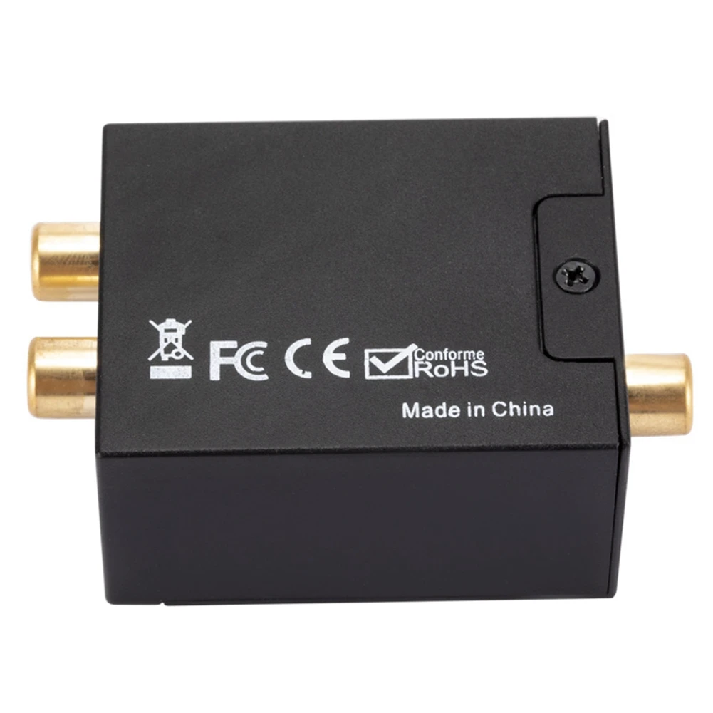 A77K Digital to Analog Audio Converter Support Bluetooth Optical Fiber Coaxial to RCA R/L Audio Decoder SPDIF DAC EU Plug