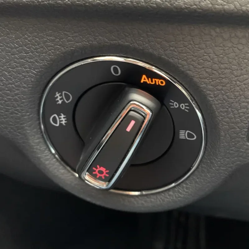 폭스바겐 VW 골프 제트 MK5 MK6 파사트 B6 B7 CC 투란 티구안용 자동차 헤드라이트 스위치 장식 프레임 트림 링 스티커