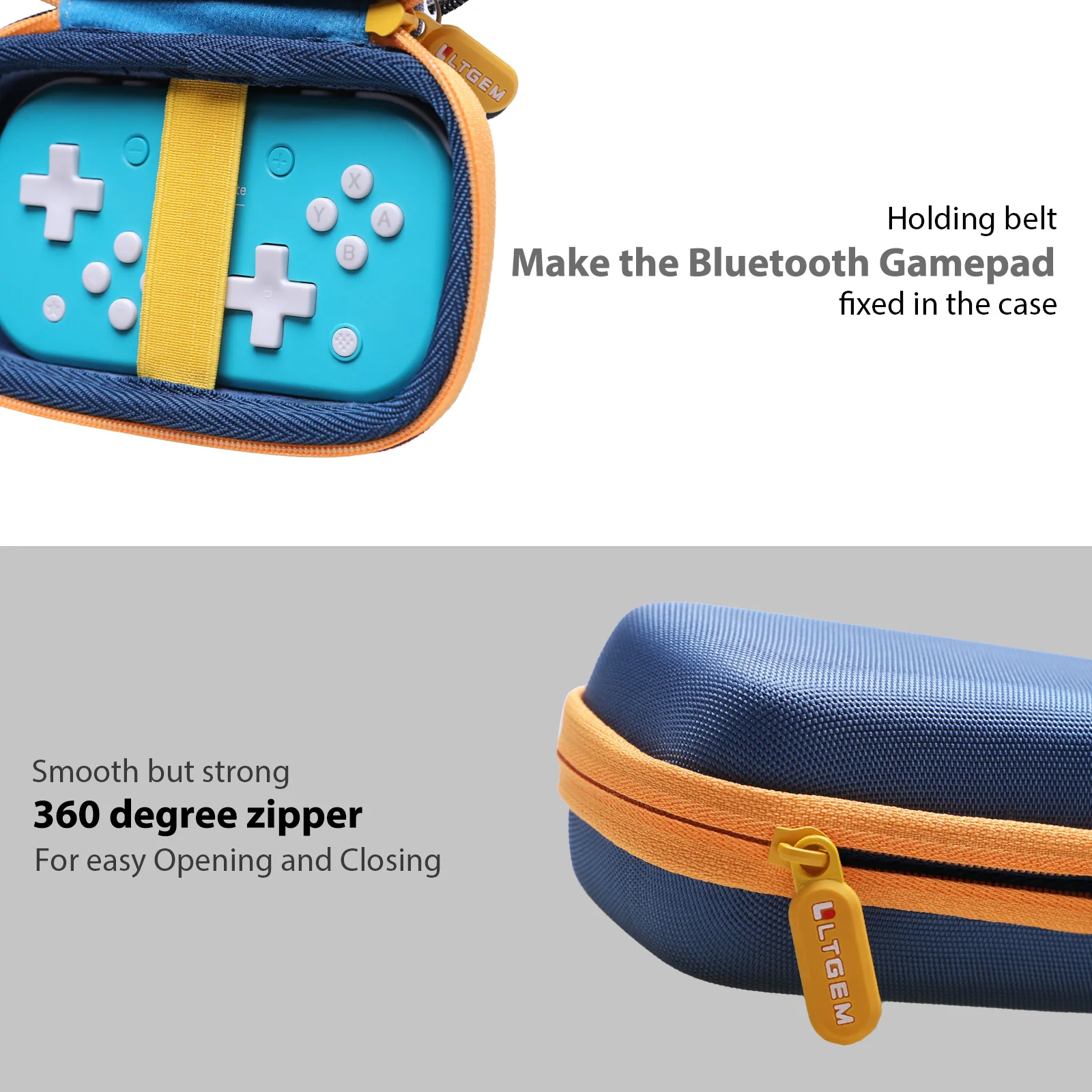 LTGEM-OligHard Case for 8BitDo Lite 2, 8BitDo Lite SE, 8Bitdo ontari2, 8Bitdo ontari2, Mini Bluetooth Gamepad