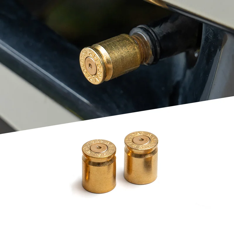 Reifenventilschaftabdeckung aus Messing, 4-teiliges/2-teiliges Set, universelle Ventilschaftabdeckung für Automobile, LKWs, Motorradreifen