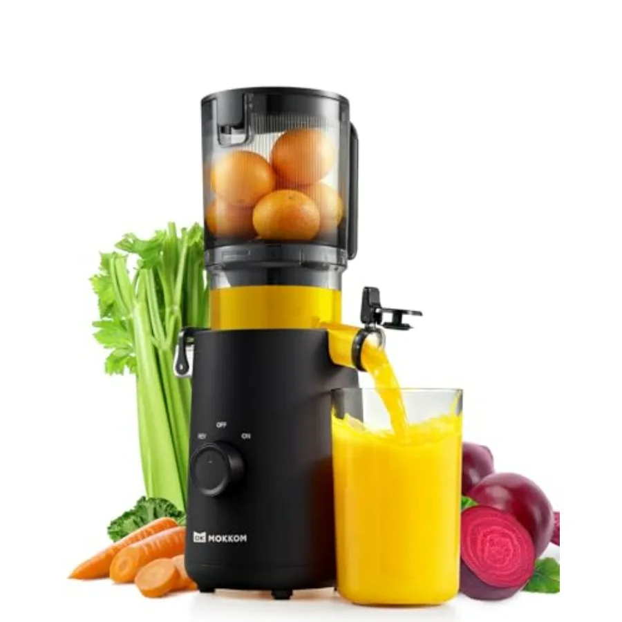 

Соковыжималка холодного отжима с широким загрузочным отверстием для целых фруктов и овощей, высокая производительность, медленная шнековая соковыжималка, черная