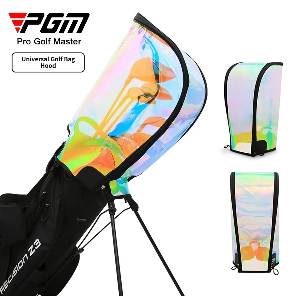 PGM Universal Golf Bag Hood Cover for Men Women, Colorful Transparent Golf Bag Protective Hood Replacement Accessory for Most