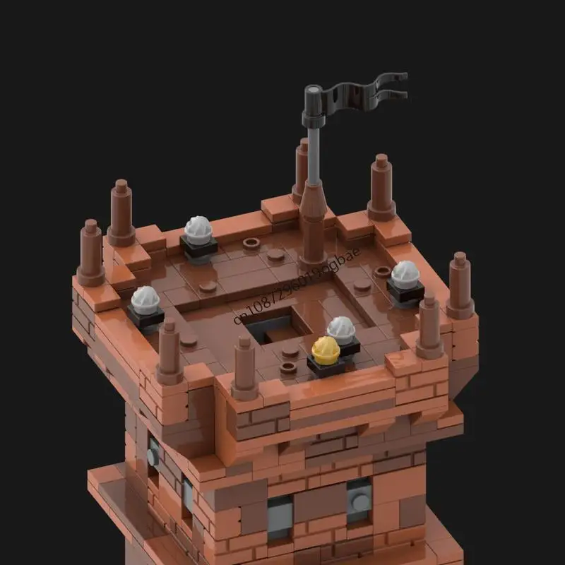 جديد 1462 قطعة Moc الأوروبية القرون الوسطى عرض الشارع المجهر الخريف برج القلعة نموذج Diy بها بنفسك الأفكار الإبداعية KidToy هدية عيد ميلاد كتلة