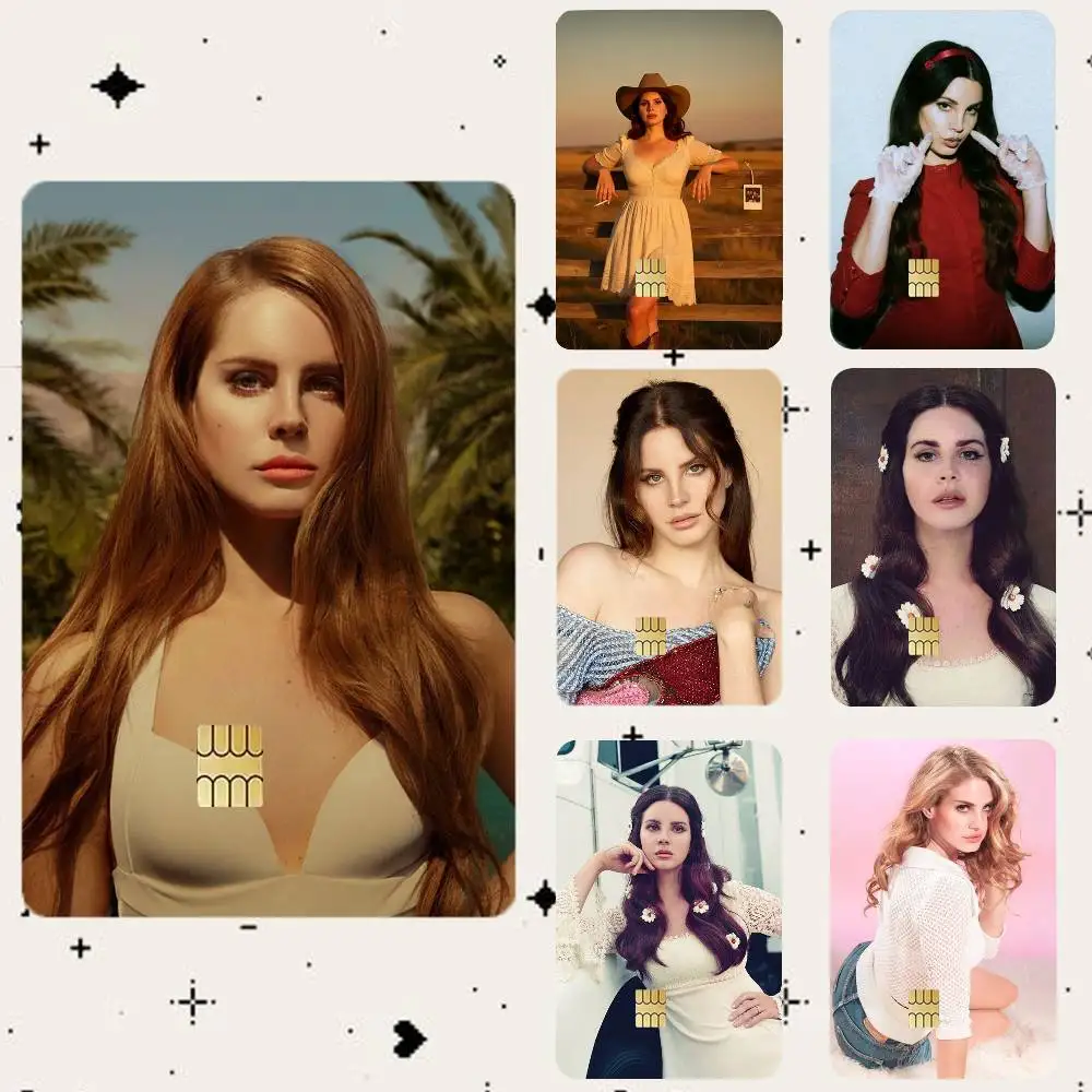L-Lana Del Rey  HD Waterproof Card Skins Protective Stickers for Credit Bank Game Cards
