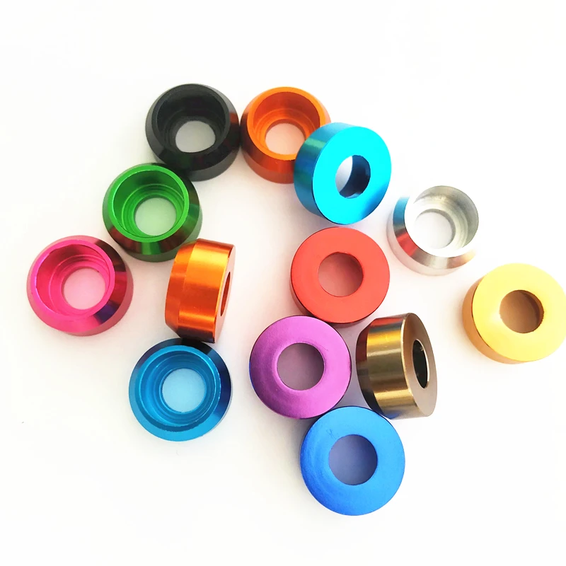 5pcs or 10pcs Crown cap head aluminum washer M3 M4 M5 M6 M8 Corlorful Aluminum Alloy Cap Head Gasket washer for RC parts