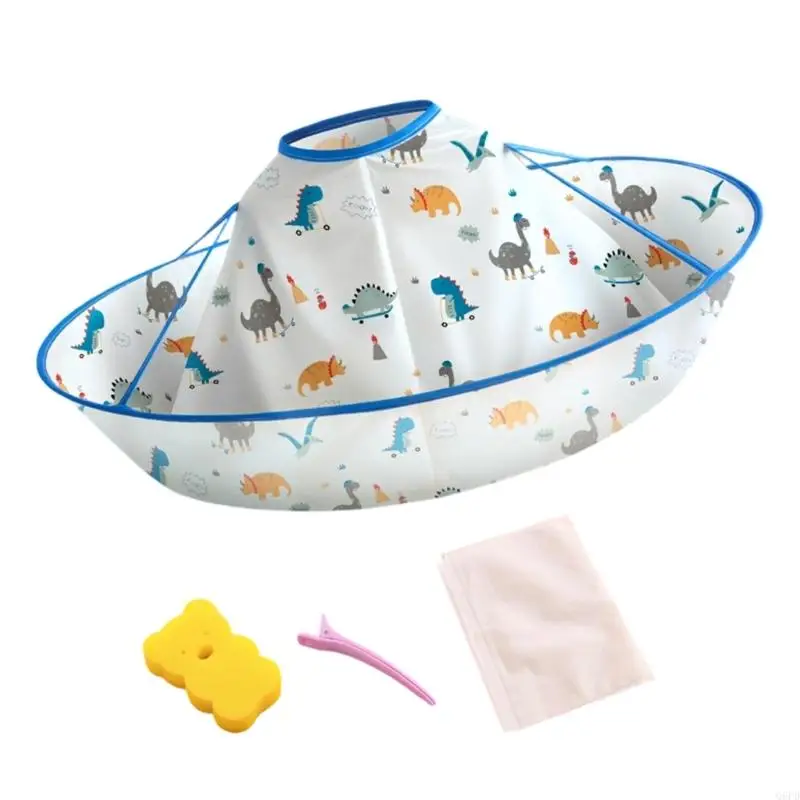 Waterproof Kids Haircut Capes Umbrella Soft Polyester Fabric For Gentle Skin During Home Haircuts