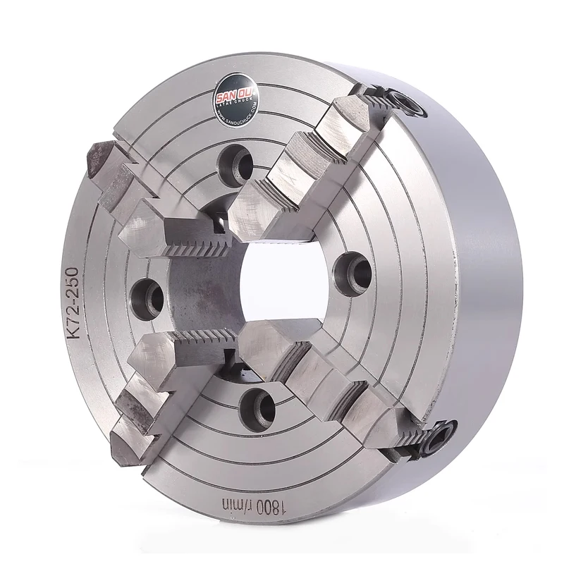 Sell Hot Metal Lathe Chuck 250mm SANOU Brand 4 Jaw Independent Chuck K72-250 for Bench Lathe