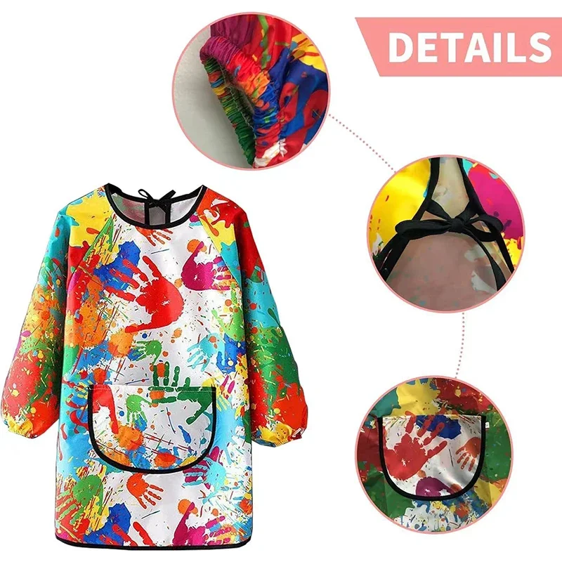Paint Apron for Children Art Apron - Waterproof Long Sleeved