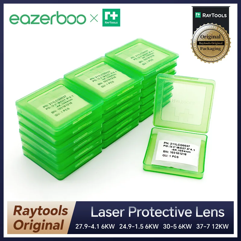 

Eazerboo Raytools Fiber Laser Lens 27.9x4.1 37x7 15kw 24.9x1.5 30x5 Raytools Laser Optical Protection Windows Lens 1064nm