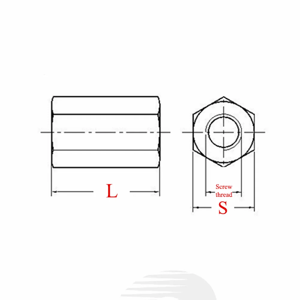 5Pcs Aluminum Alloy Hex Nut Coupling Standoffs M3 Long Hexagon Connector Stud Double Pass Standoff Length 2.5-50mm