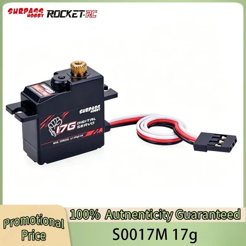 

SURPASS Hobby S0017M 17g High Quality Metal Gear 1.8KG Digital Servo for RC Airplane Robot 1/18 1/16 Truck Car Boat Duct Plane