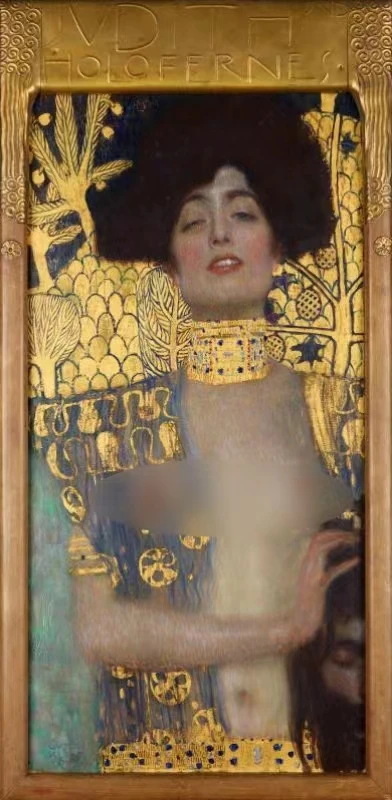 

Oil Painting Reproduction on Linen Canvas,Judith I by gustav klimt,100% handmade, Fast Free Shipping,Museam Quality