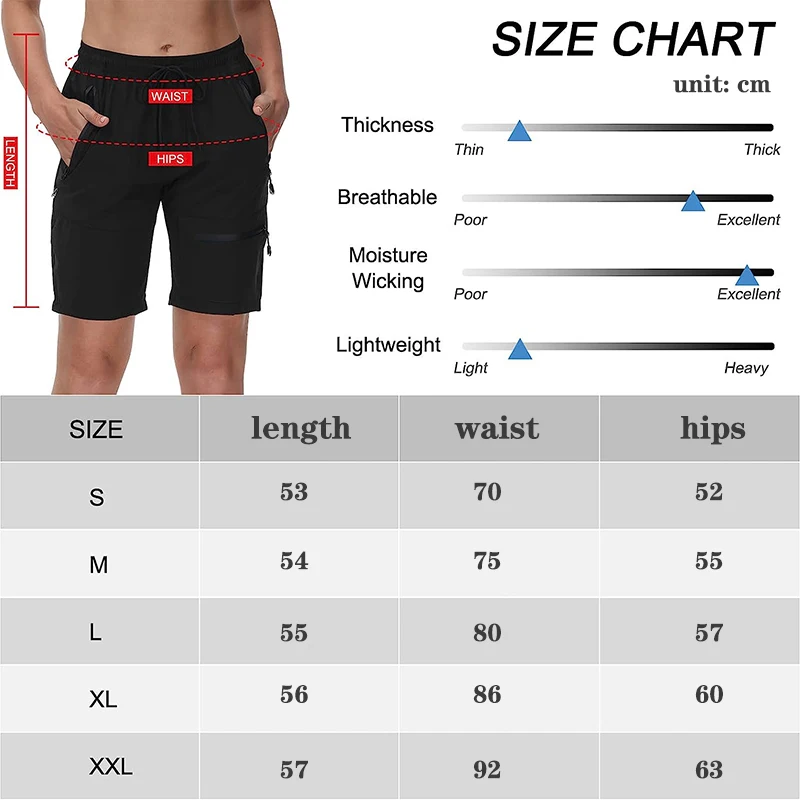 Pantalones cortos de carga para senderismo para mujer, Shorts con cremallera, multibolsillos, secado rápido, impermeables, verano, Camping, Golf,
