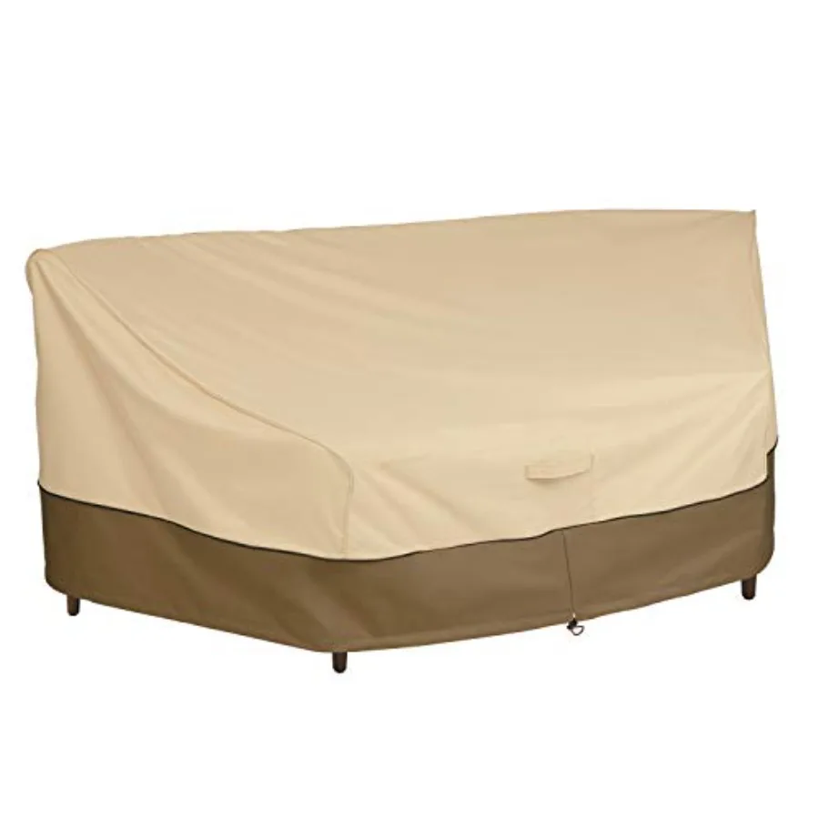 

Veranda Water-Resistant 46 Inch Patio Curved Sofa Sectional Cover Patio Furniture Covers