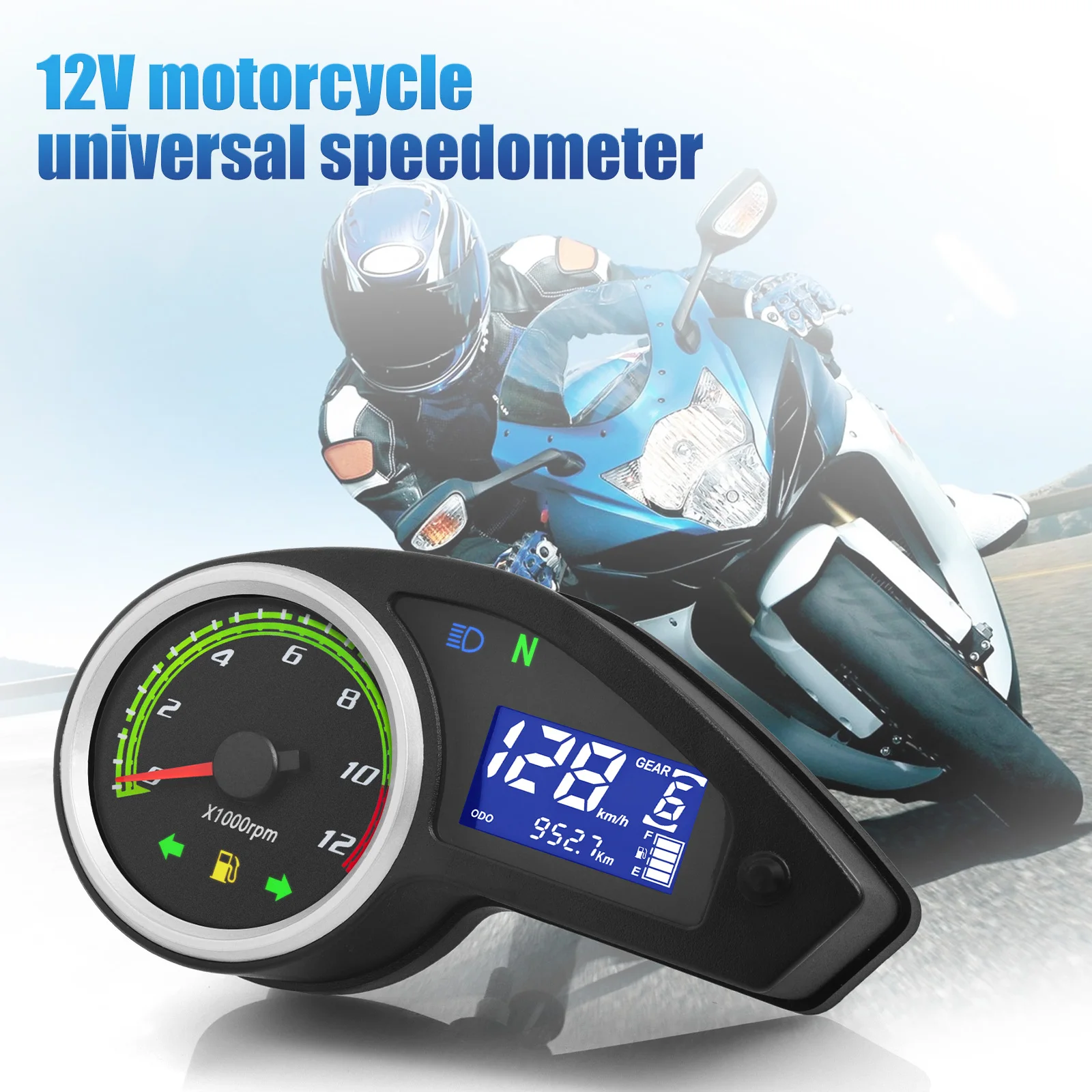 AD Motorcycle Tachometer With Turn Signal Light for Honda NXR150 NXR125 Bros 2003-2014 CRV Digital LED Odometer Speedometer MPH