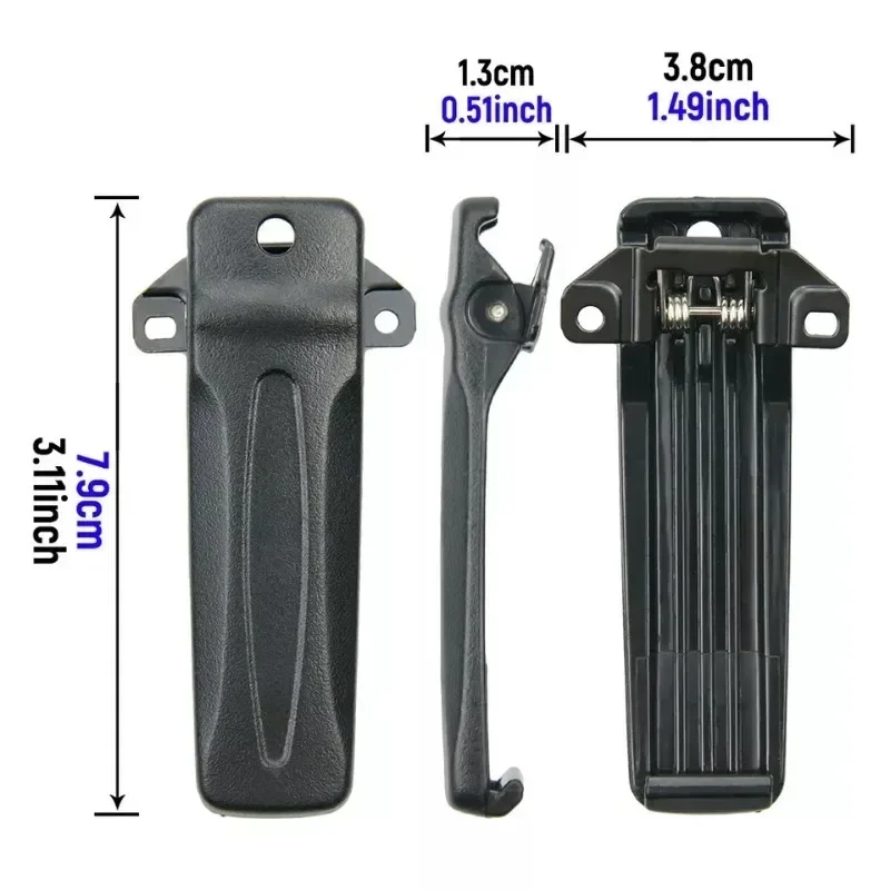 10pcs KBH-10 Belt Clip Compatible for Kenwood Walkie Talkie TK-260G TK-2302 TK-3302 TK-270G TK-272G TK-2200 TK3200 Two Way Radio