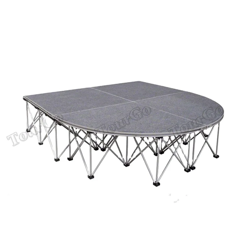 TourGo 6Ft X 6Ft Rounded Front Drum Modular Stage Riser