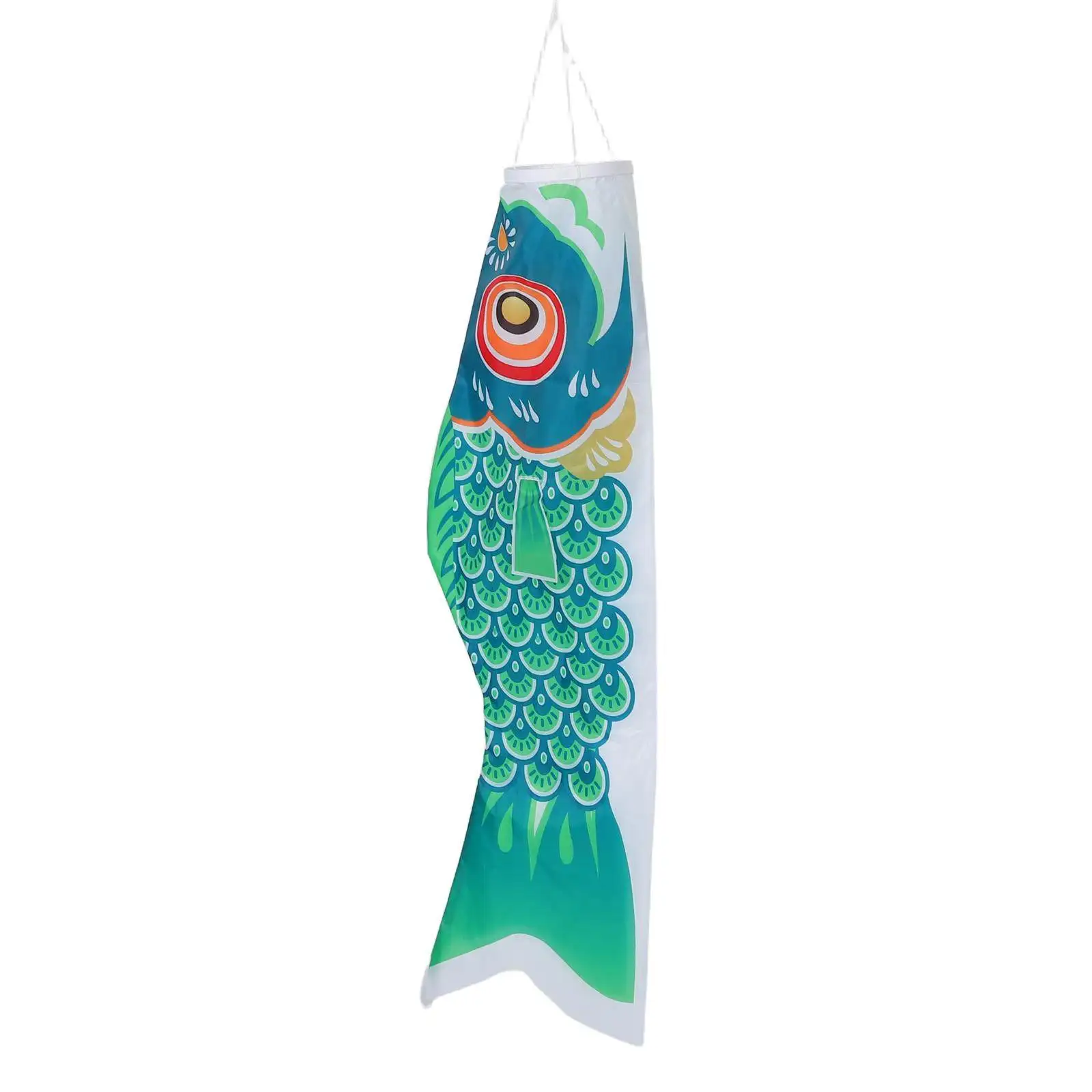 Japanese Carp Fish Windsock 100Cm Weather Resistant Fabric Streamer for Garden Patio Symbolic Courage Success