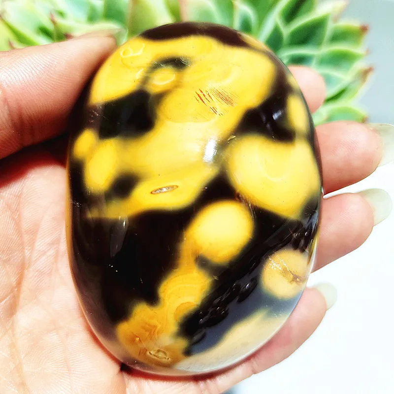 Natural Lace Stone Sardonyx Agate Palm Hand Play Witchcraft Supplies Meditation Spiritual Decor Home