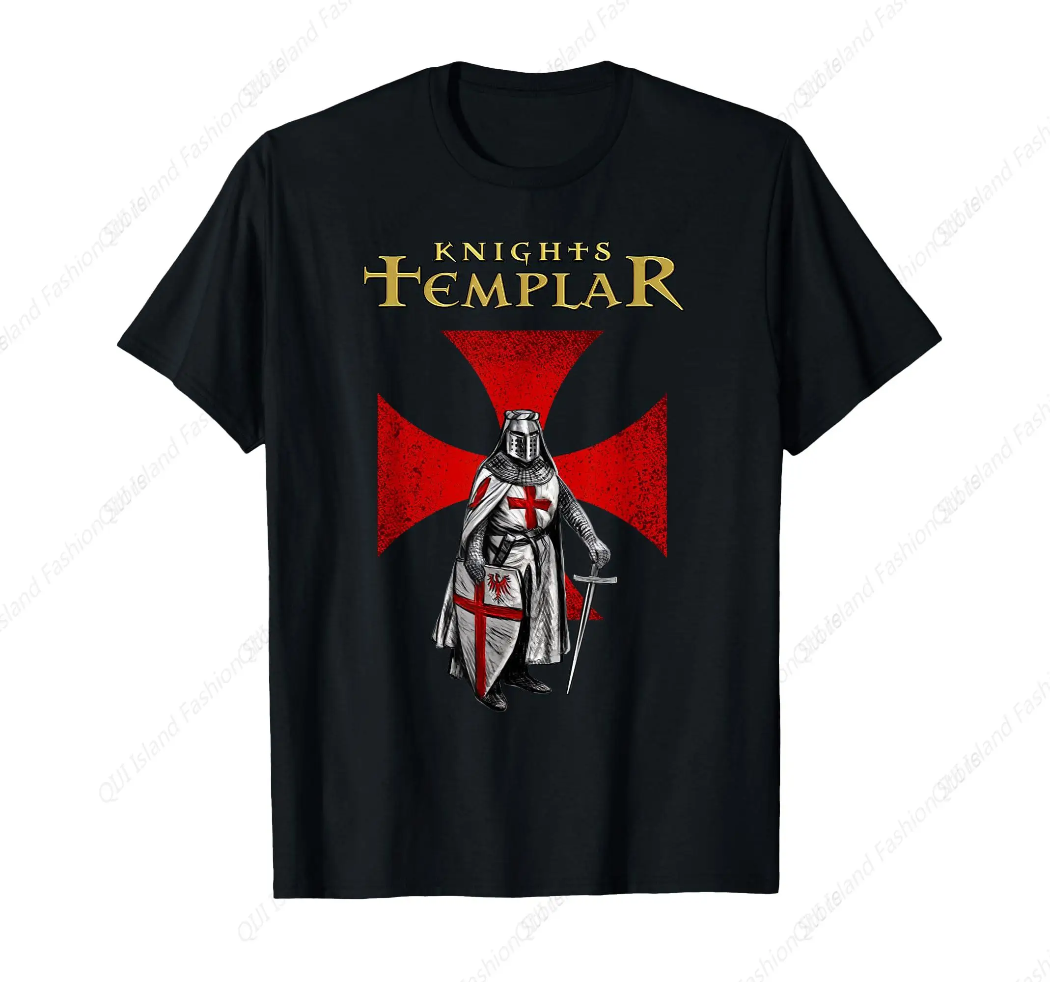 

A Warrior of Christ Knights Templar Distressed Cross T-Shirt
