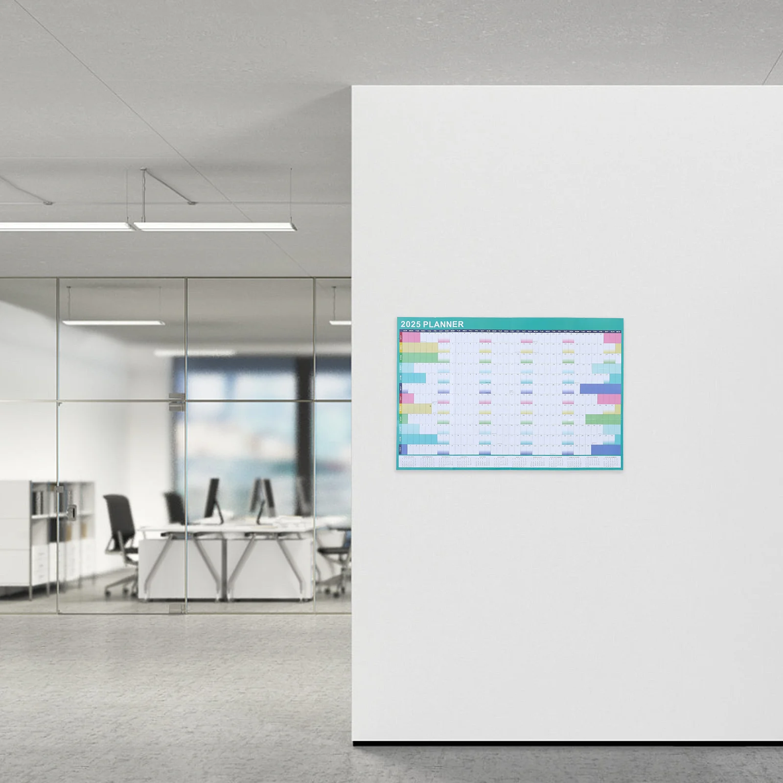 

1 комплект, настенный календарь, бумажный большой вертикальный стираемый планировщик на 2025, подвесной календарь для офиса, домашнего использования, настенный